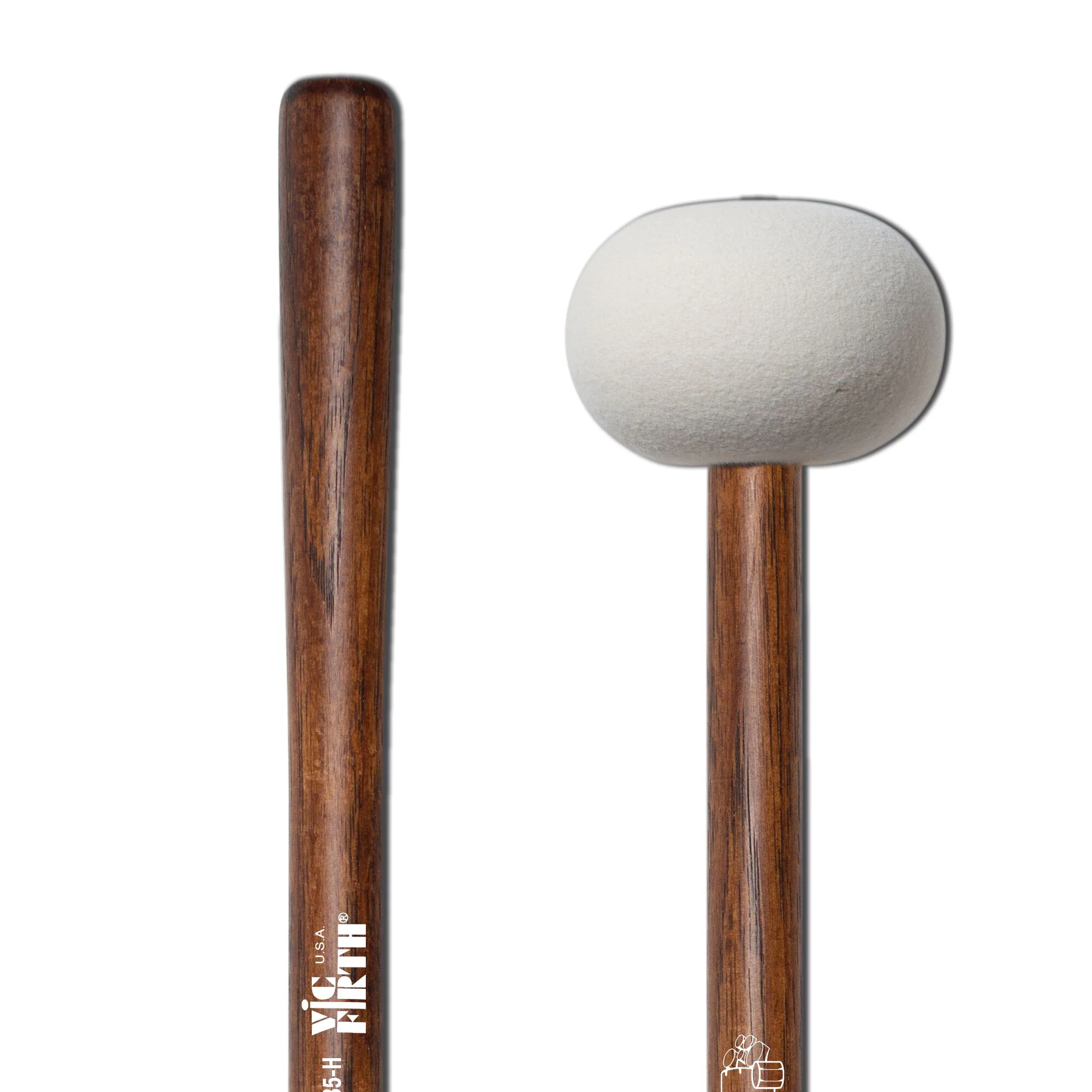 MB5H - Corpsmaster Marching Bass - XX Large Head, Hard Mallets - Image 4