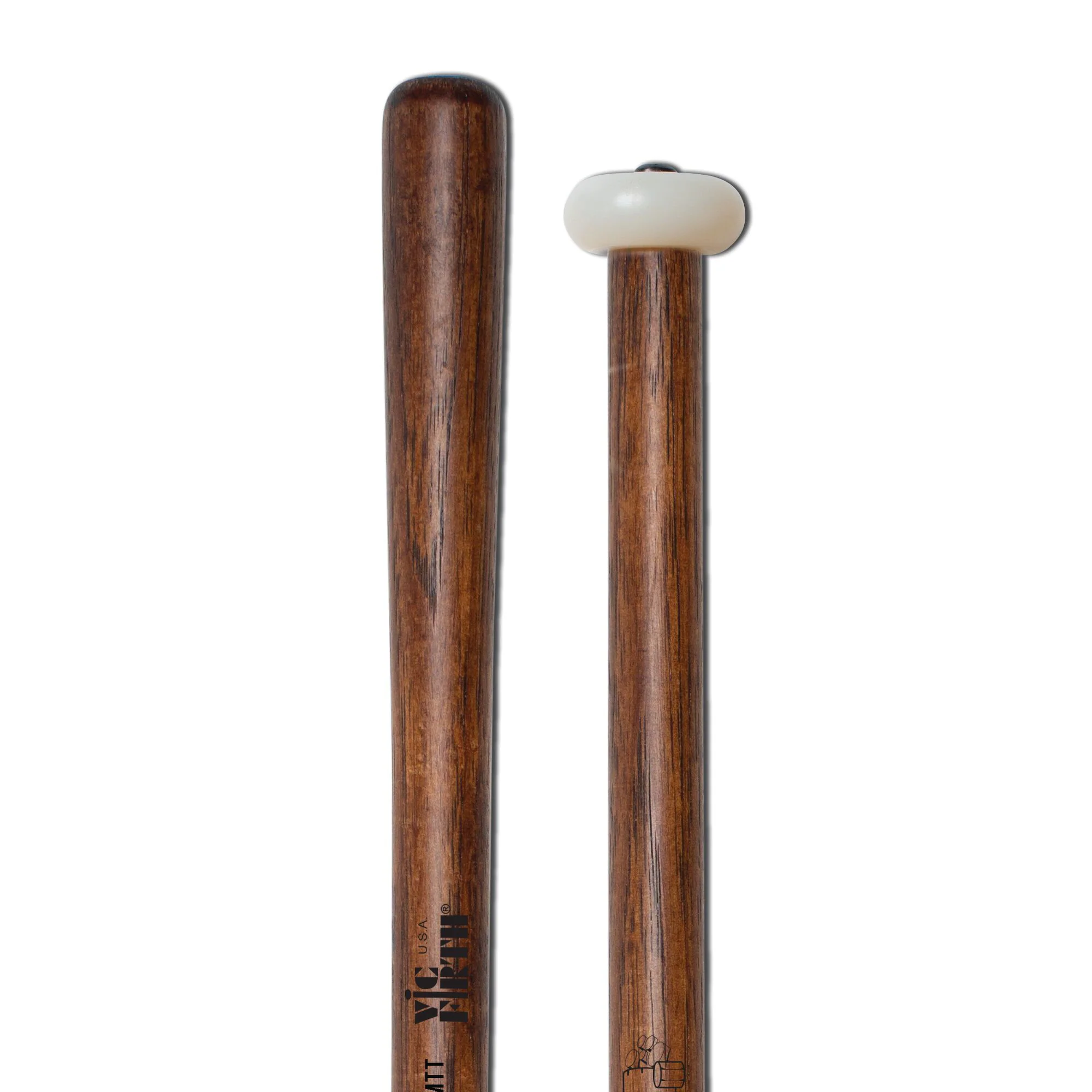 MTT - Corpsmaster Multi-Tenor - Extra Hard, Tapered Hickory Shaft Mallets - Image 4