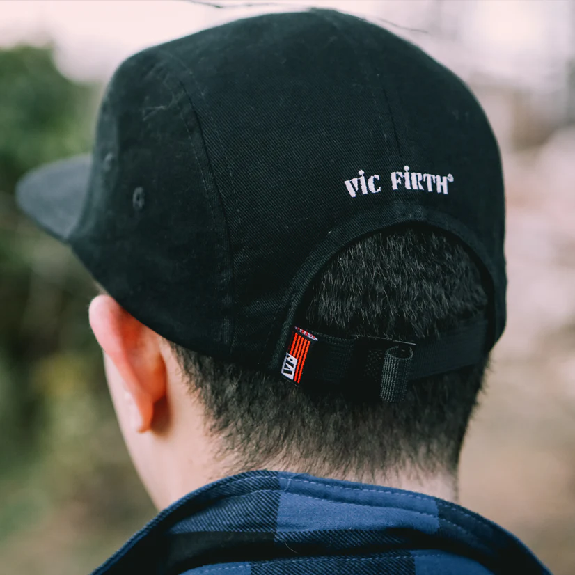 Vic Firth Black 5-Panel Camp Hat - Image 4