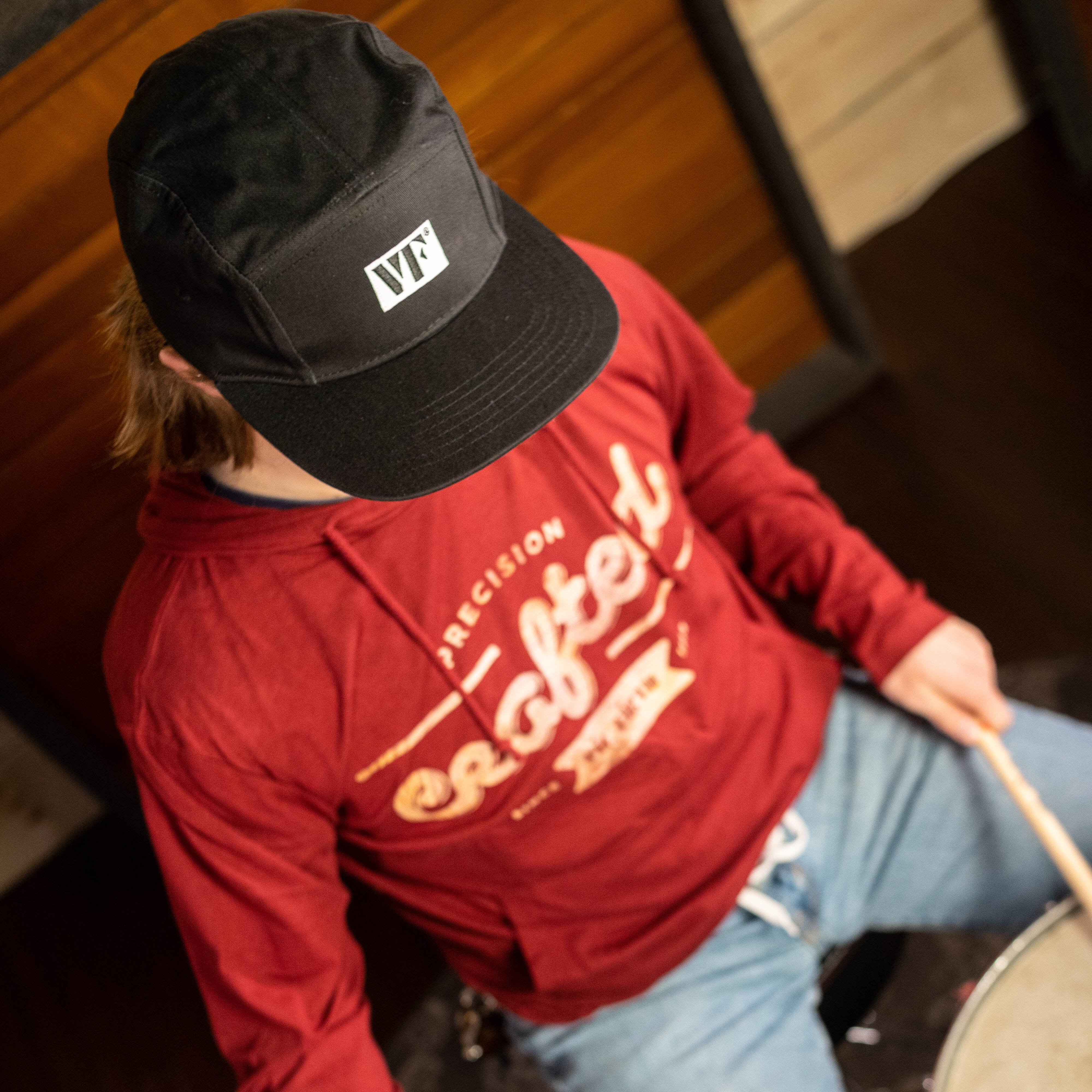 Vic Firth Black 5-Panel Camp Hat - Image 5