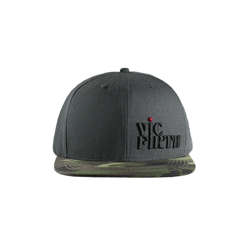 Vic Firth Gray Camo 6-Panel Snapback Hat - Image 3