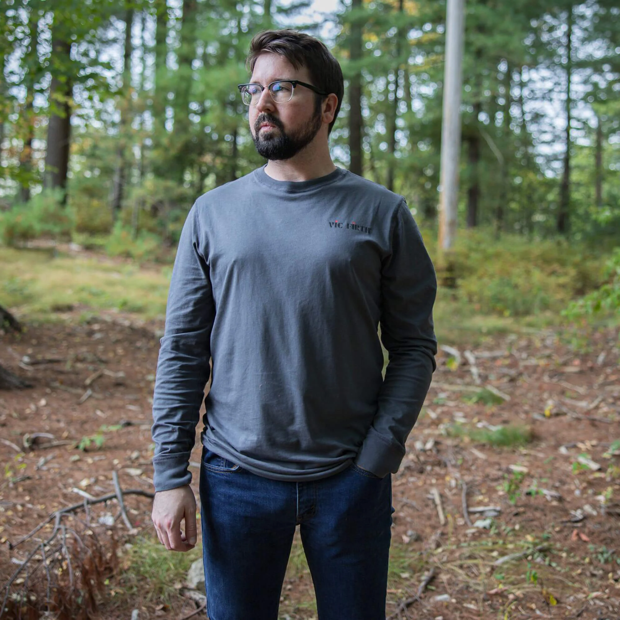 Vic Firth Gray Long Sleeve Tee - Image 3