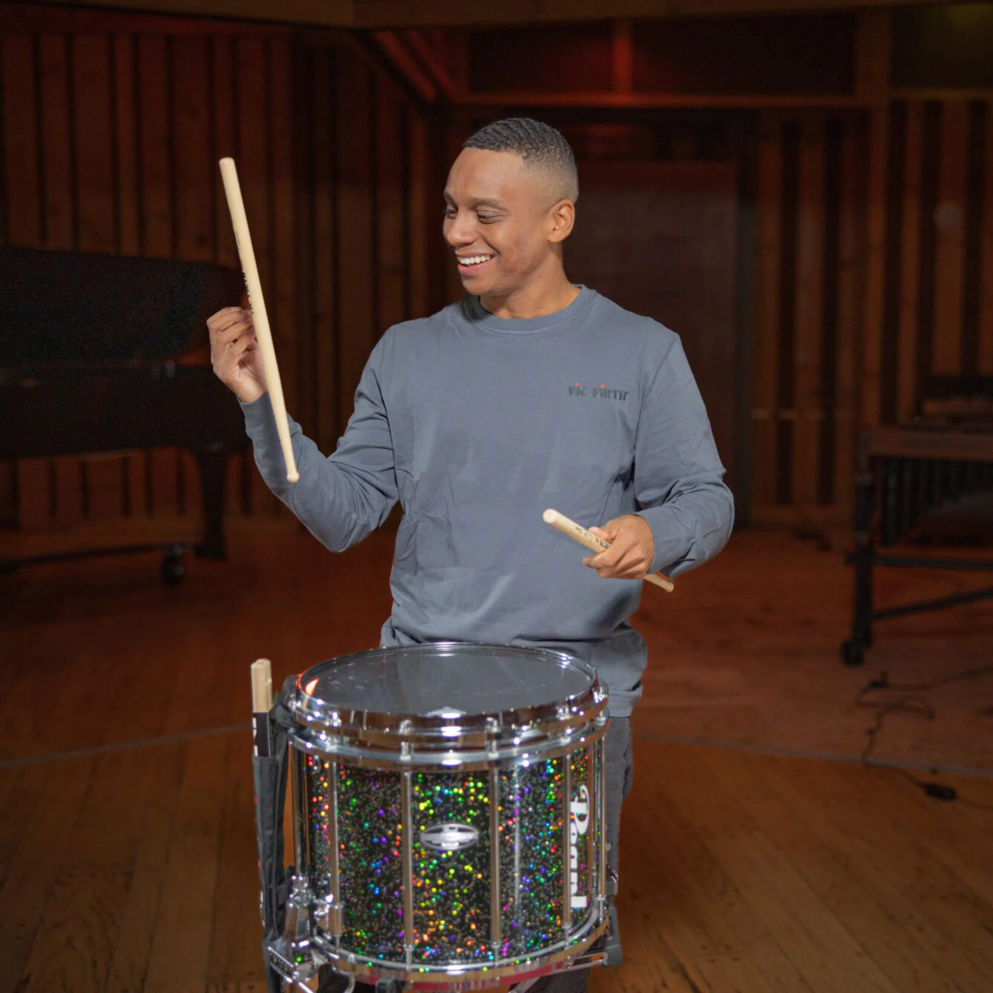 Vic Firth Gray Long Sleeve Tee - Image 7