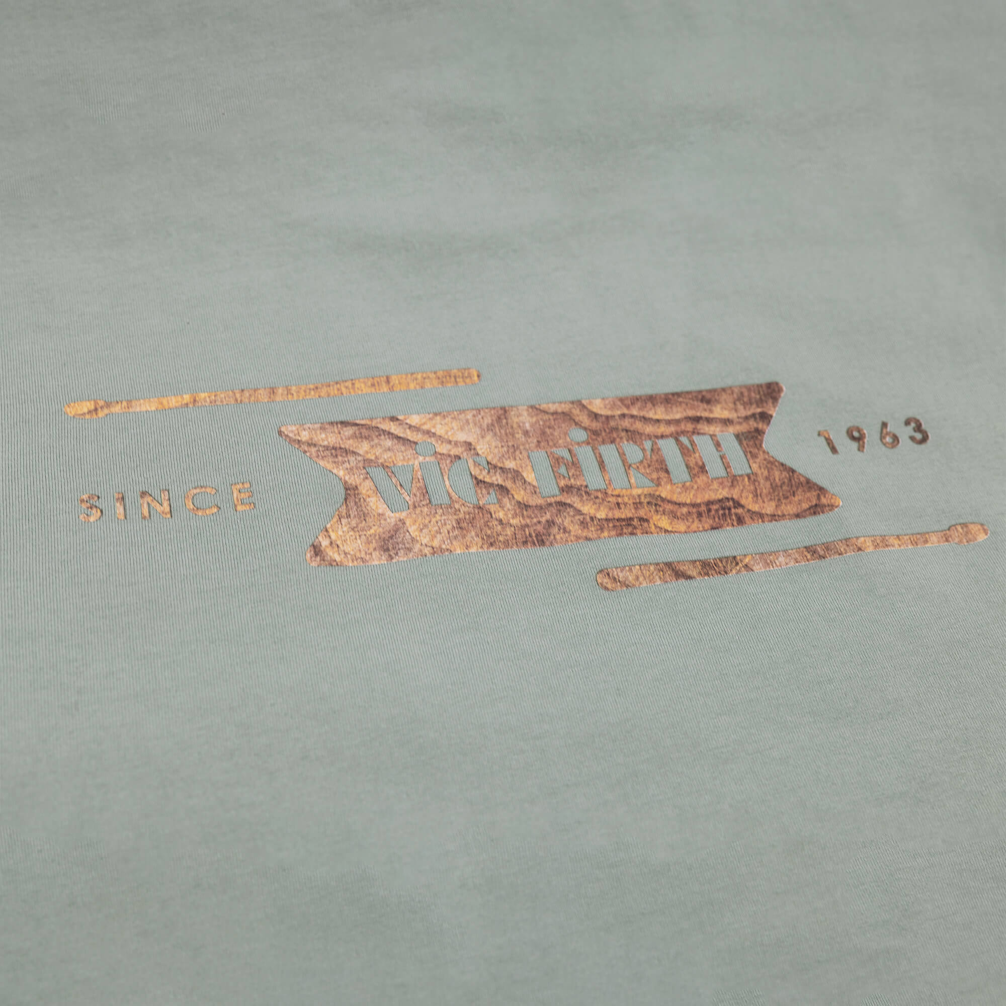 Vic Firth Limited Edition Sage Woodgrain Tee Shirt - Image 3
