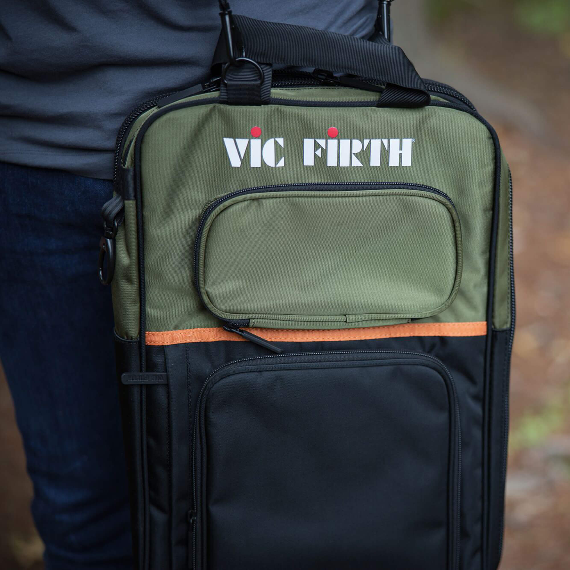 Vic Firth Professional Tech Backpack Green/Black - Image 9