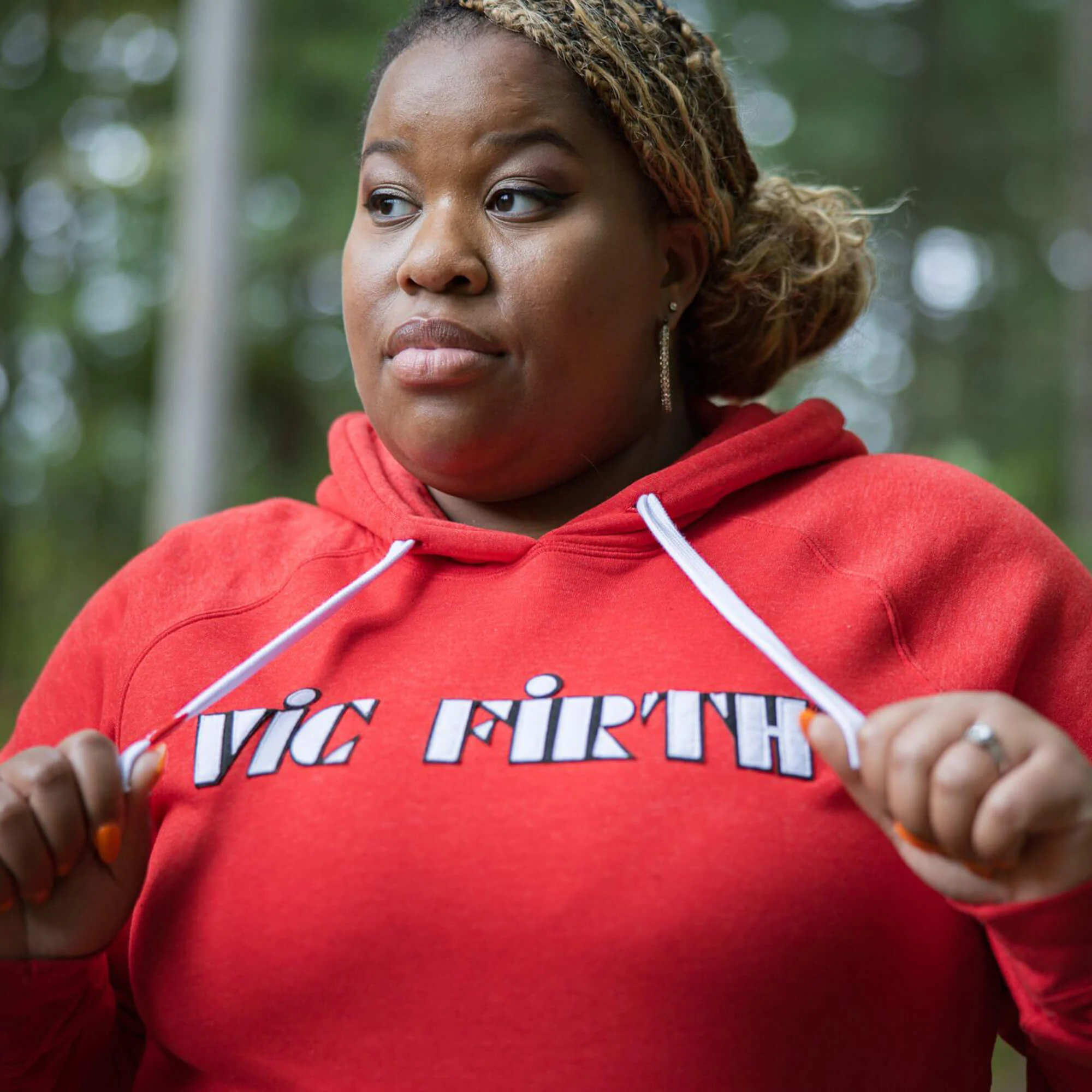 Vic Firth Red Pullover Hoodie - Image 3