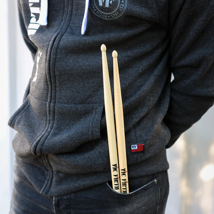 Vic Firth Zip Up Logo Hoodie - Image 3