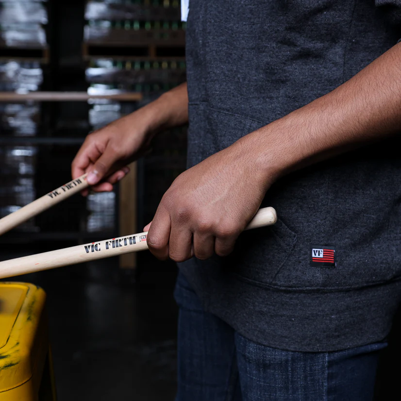 Vic Firth Zip Up Logo Hoodie - Image 5