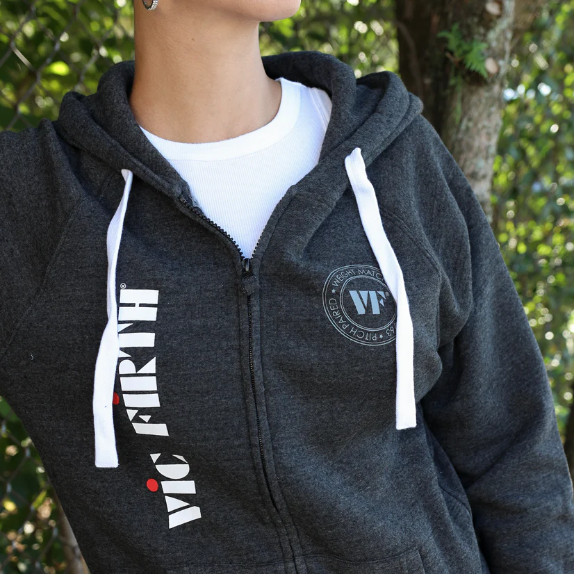 Vic Firth Zip Up Logo Hoodie - Image 6
